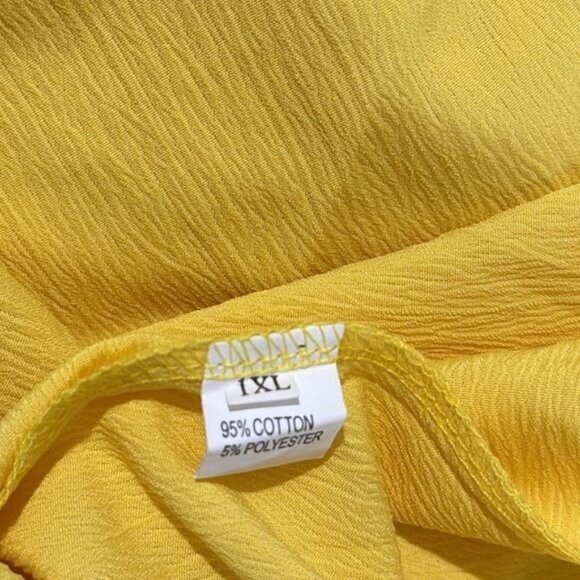 Yellow High-Low Sleeveless Dress With Ring Detail Size1XL - Picture 5 of 10